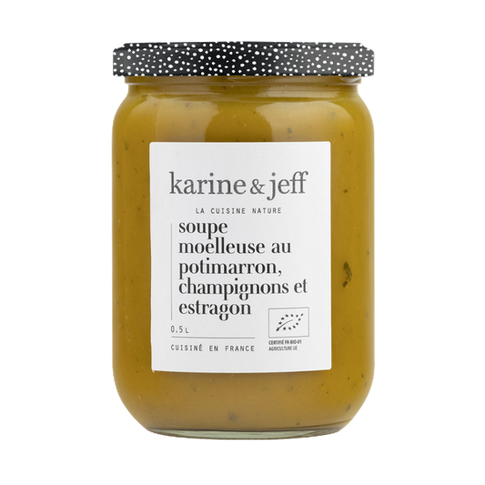 Soupe moelleuse potimarron, champignons et estragon bio - 1